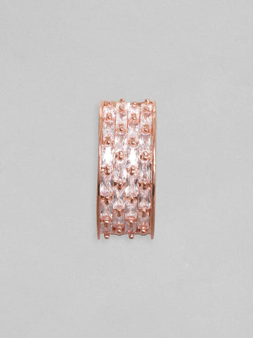 Rubans Rose Gold-Plated Half Hoop Earrings Earrings