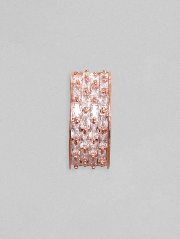 Rubans Rose Gold-Plated Half Hoop Earrings Earrings