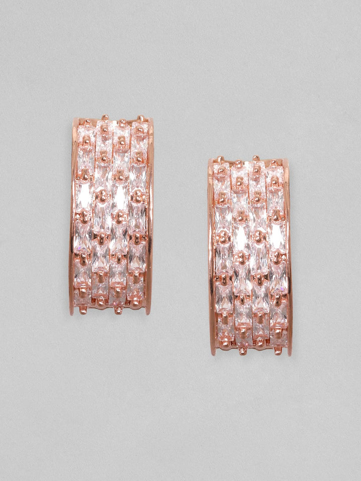 Rubans Rose Gold-Plated Half Hoop Earrings Earrings