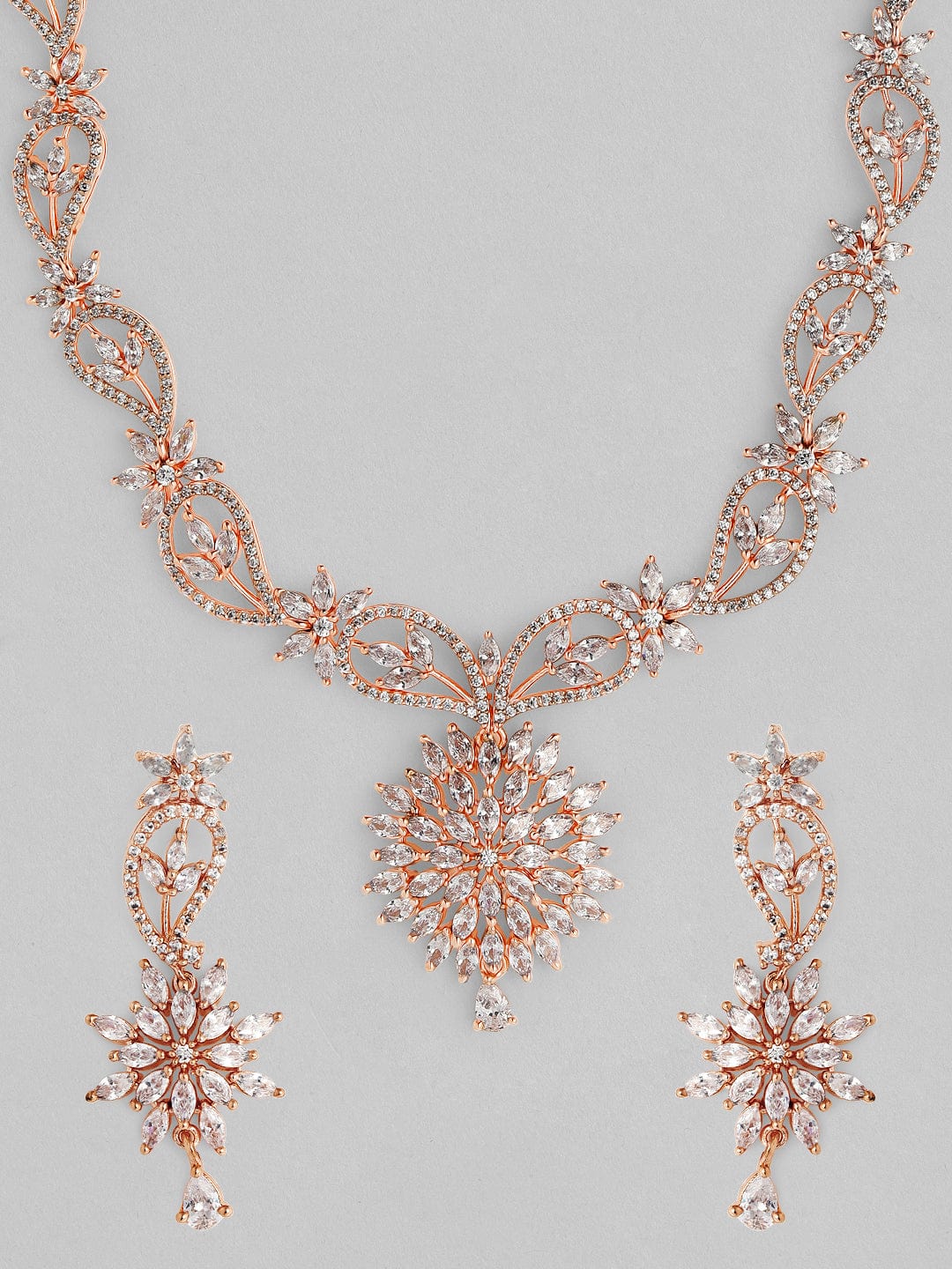 Pendant Necklace with Backdrop in Rose Gold for Wedding & Events – Poetry  Designs