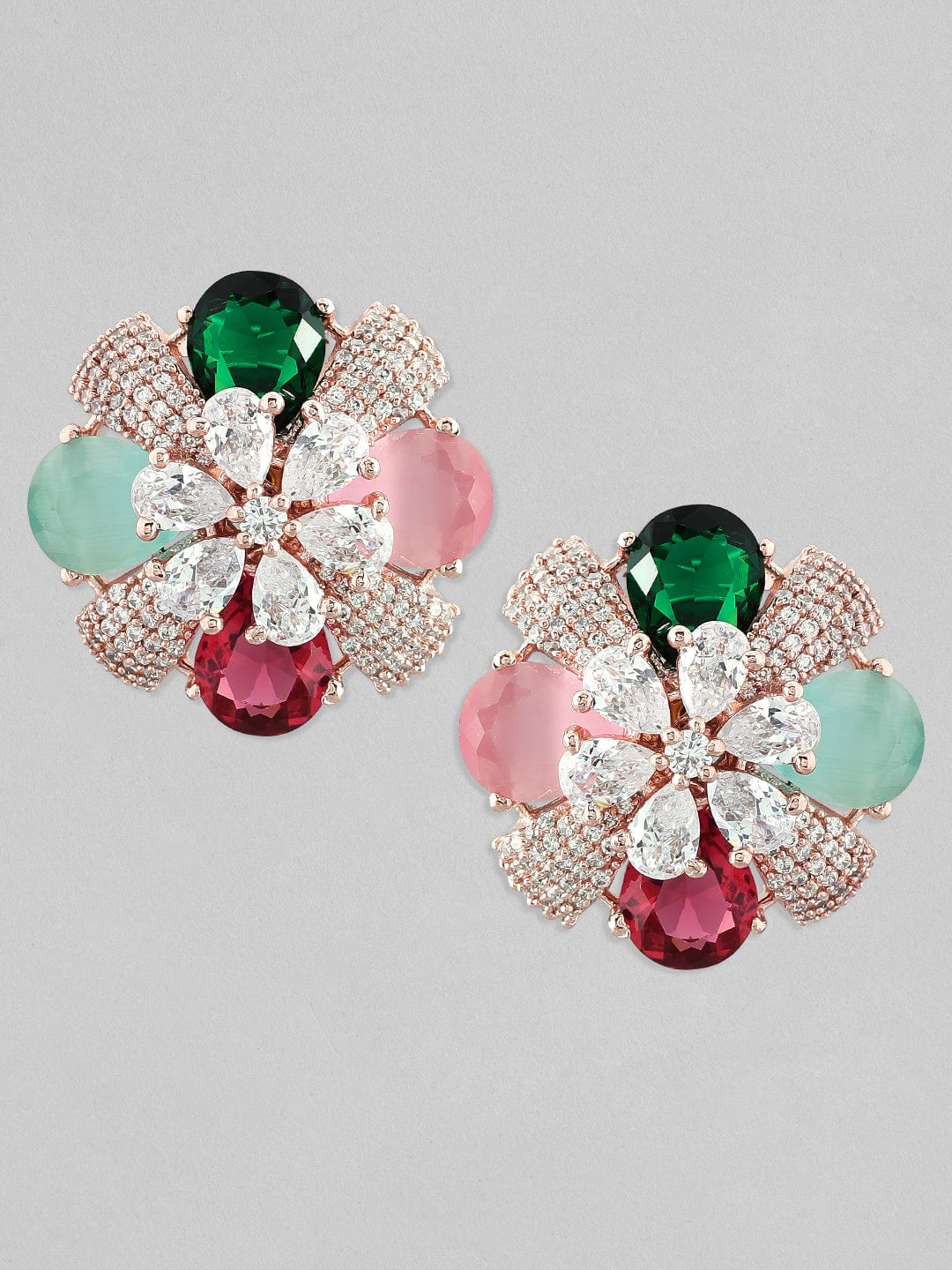 Buy Rose Bud Diamond Earrings with Tika onlineKARAGIRI  FESTIVE SALE   Karagiri