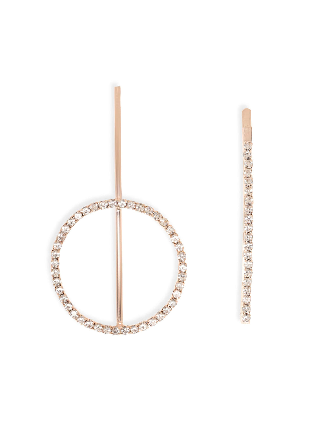 RUBANS Rose Gold plated Stone studded Set of 2 bobby pins. Bracelets