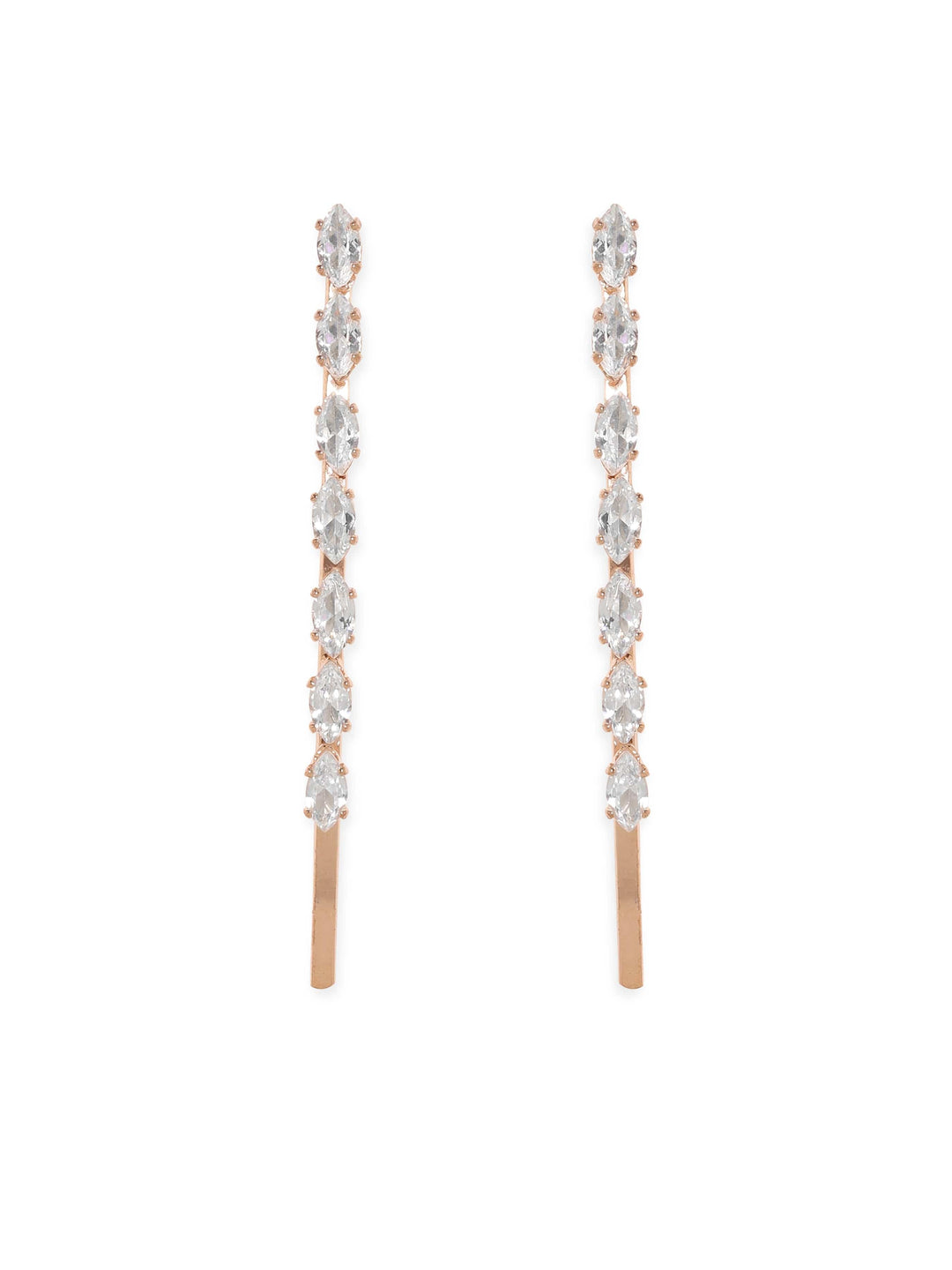 Rubans Rose Gold Zirconia Studded Hair Pins Hair Accessories