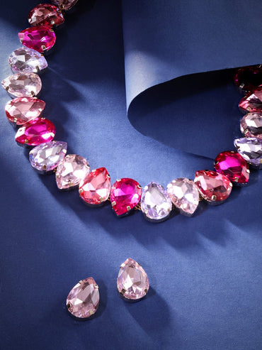 Rubans Rosy Prairie Dreams Multicolored Pink Stone Western Necklace Set