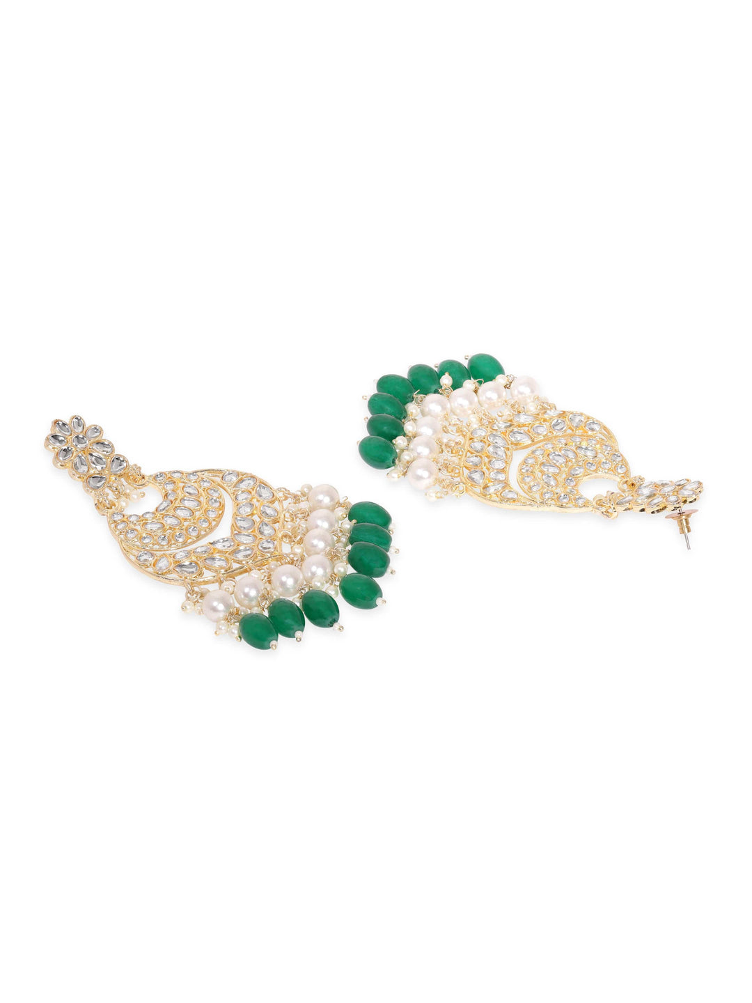 Rubans Royal Opulence 22K Gold Plated Kundan Studded Pearl Beaded Jewelry Set Jewellery Sets