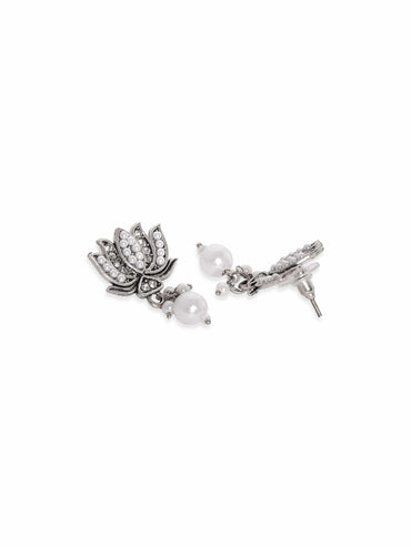 Rubans Rustic Elegance Oxidized Pearl Beaded Jewelry Set Jewellery Sets