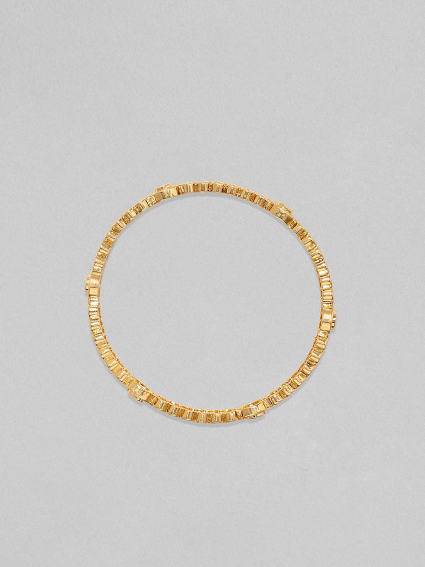 Rubans Set Of 2, 24K Gold Plated Red & Green Zircons Bangles Bangles & Bracelets