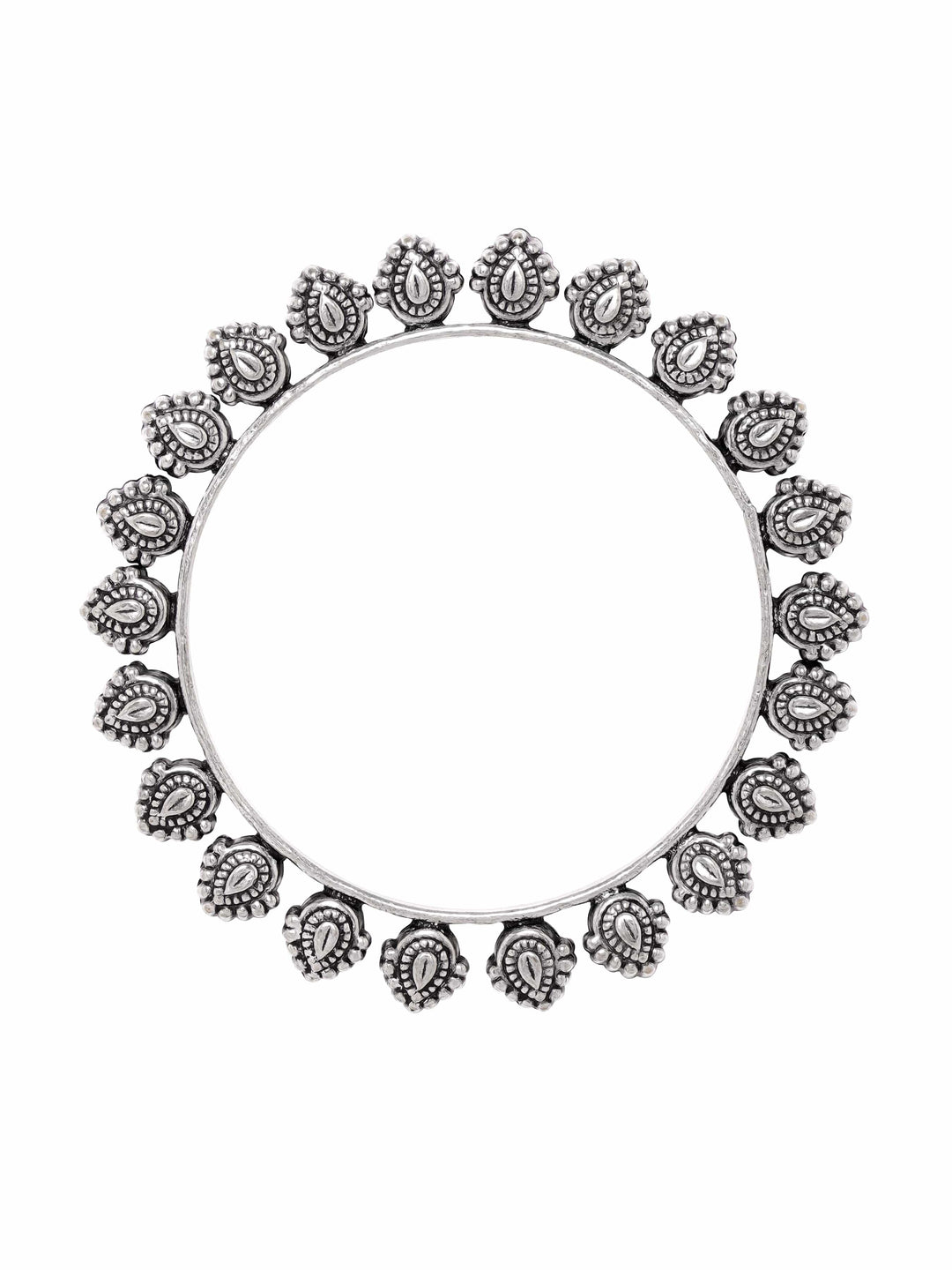 Rubans Set of 2 Exquisite Oxidized Silver-Plated Bangles Bangles & Bracelets
