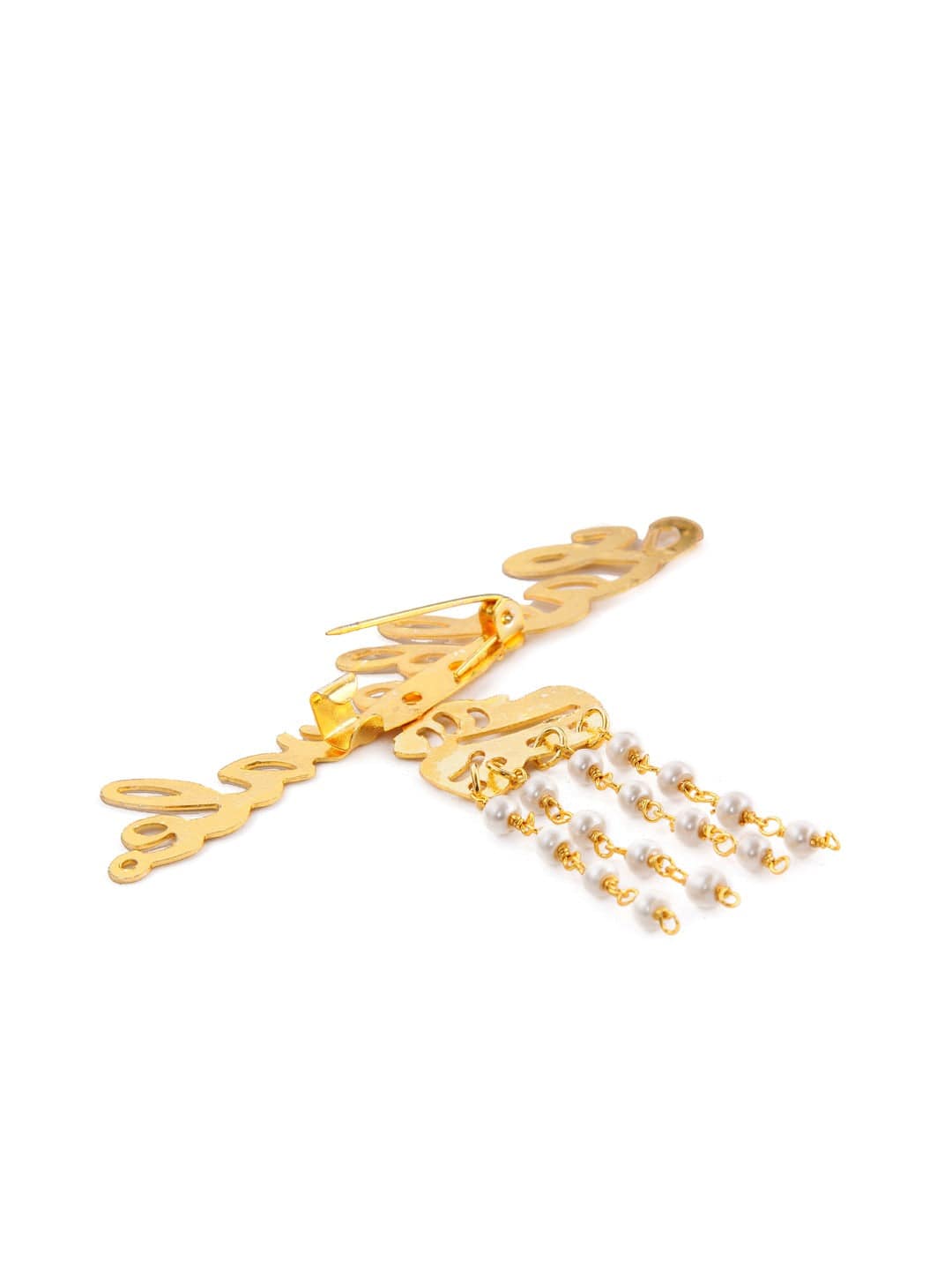 Rubans Set Of 2 Gold-Toned White Pearls Brooch Brooch