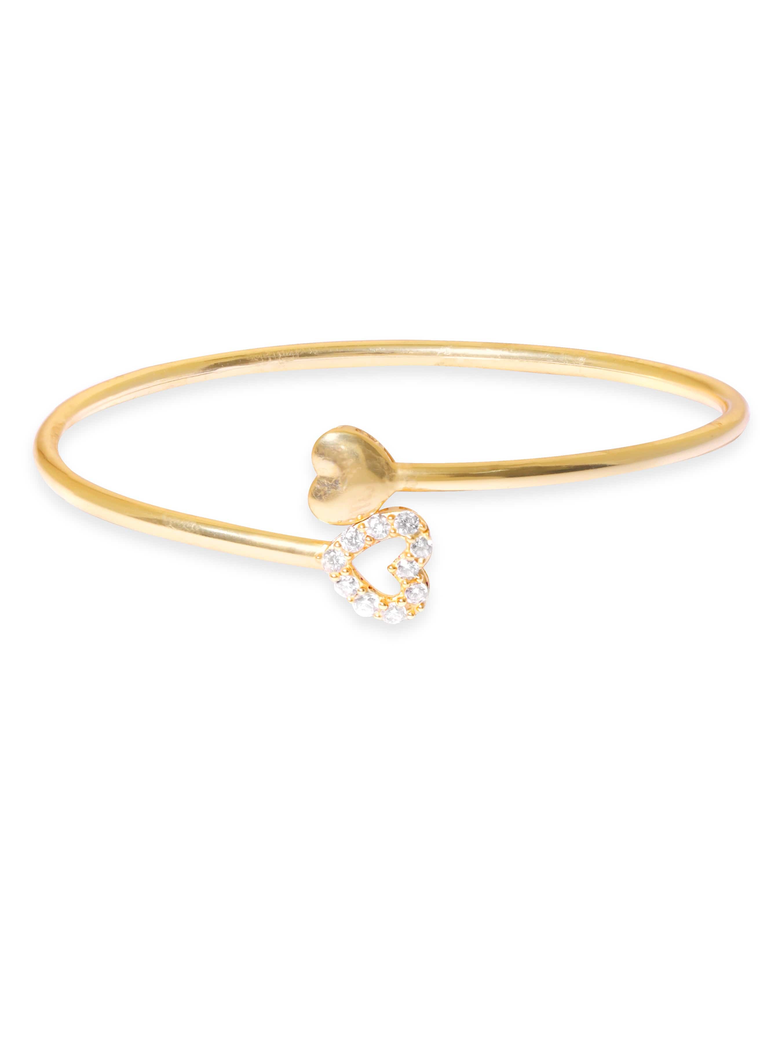 Midas 14k Yellow Gold Adjustable 3D Heart Bracelet |Mazza Fine Jewelry