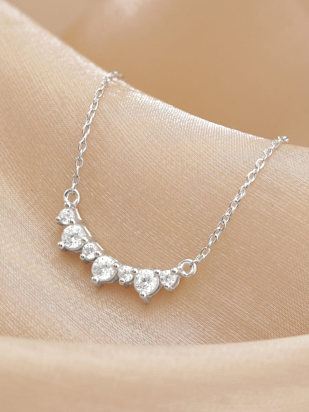 Rubans Silver 925 Sterling Silver Rhodium-Plated Chain Necklace