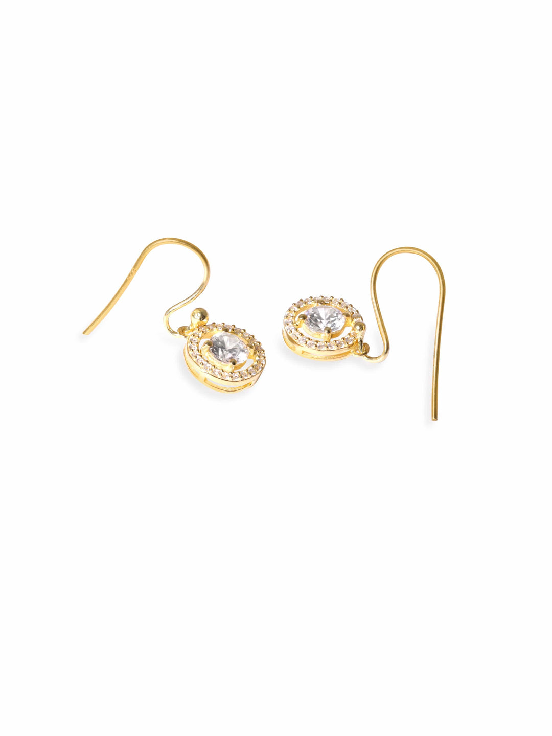 Rubans Silver Gold-Plated Zircon Classic Studs Earrings Earrings