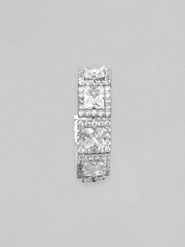 Rubans Silver-Plated Circular Hoop Earrings Earrings