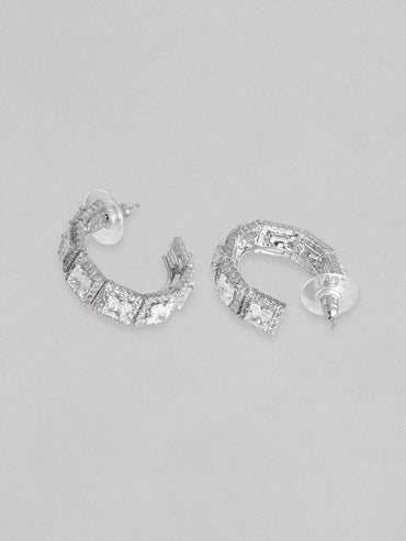 Rubans Silver-Plated Circular Hoop Earrings Earrings