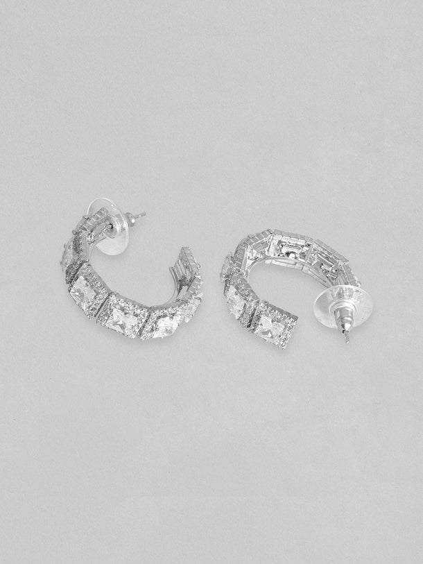 Rubans Silver-Plated Circular Hoop Earrings Earrings