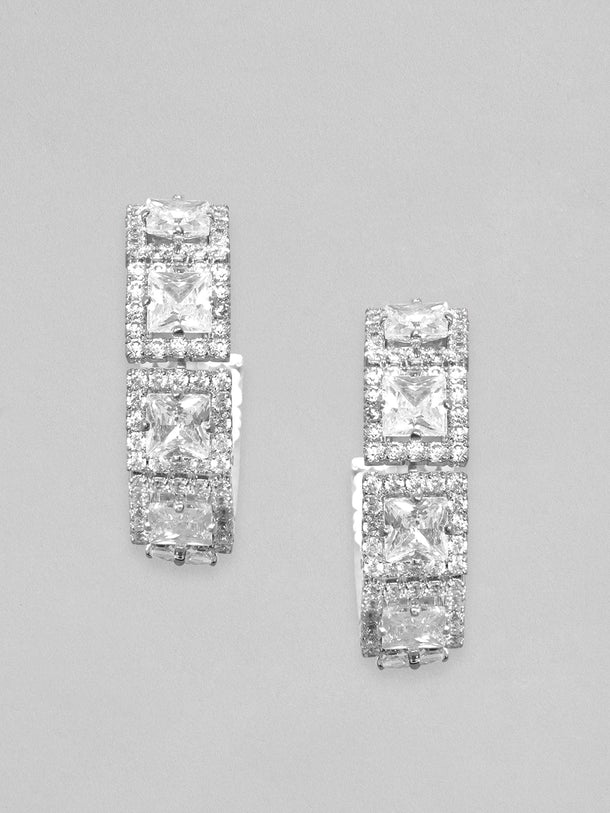 Rubans Silver-Plated Circular Hoop Earrings Earrings