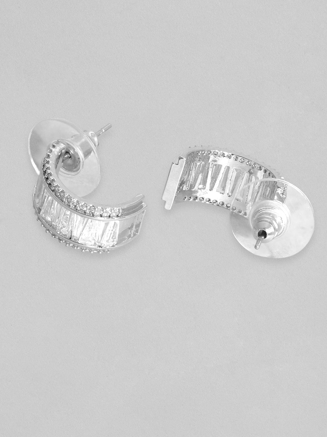 Rubans Silver-Plated Circular Hoop Earrings Earrings