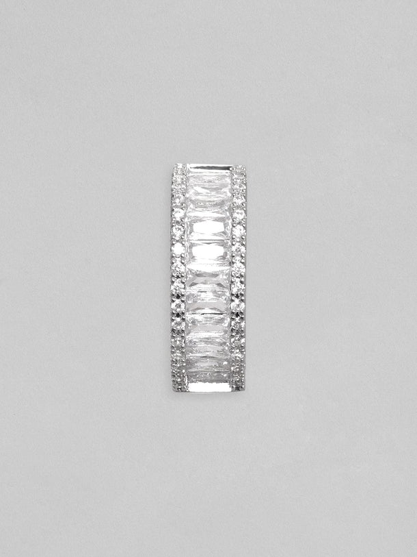 Rubans Silver-Plated Circular Hoop Earrings Earrings