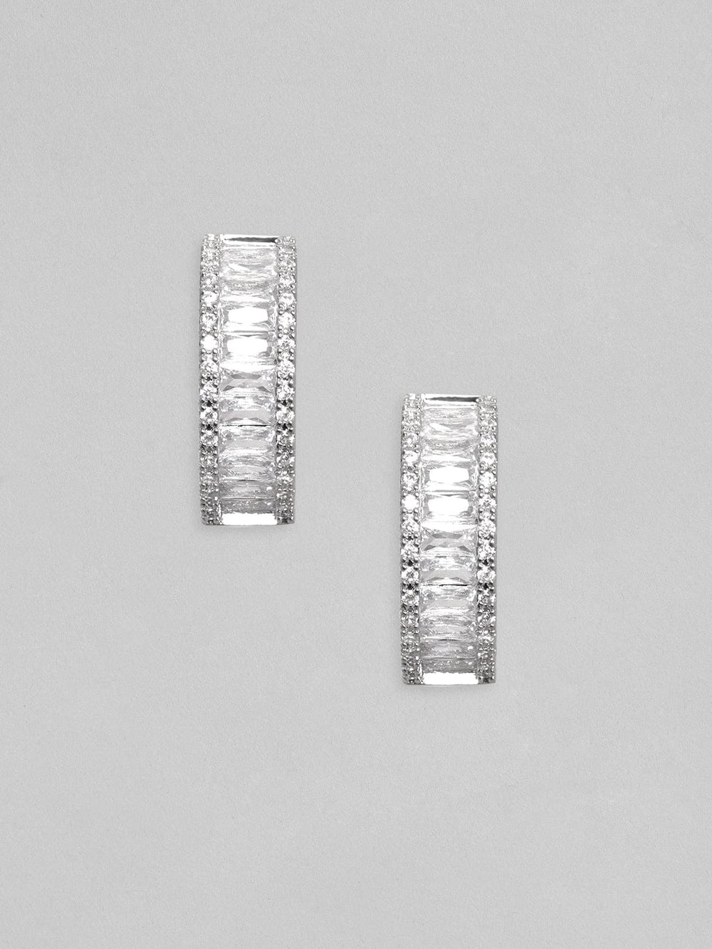 Rubans Silver-Plated Circular Hoop Earrings Earrings