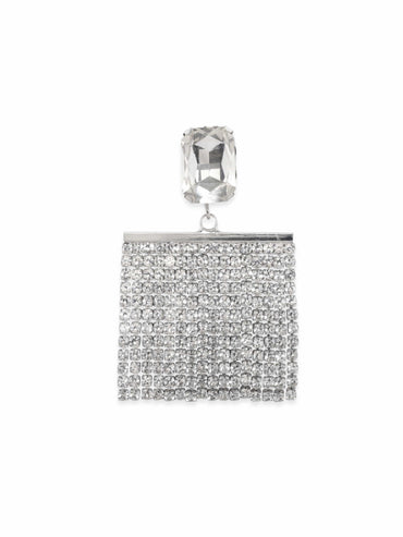 Rubans Silver-Plated Glamorous AD & Cubic Zirconia Studded Multilayered Drop Earrings Earrings