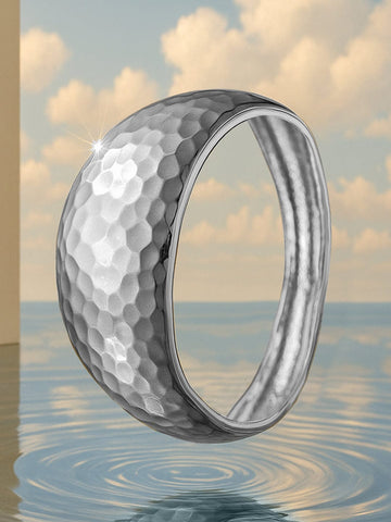 Rubans Silver-Plated Hammered Bangle â€“ Bold Statement Bracelet for Modern Elegance Bangles & Bracelet