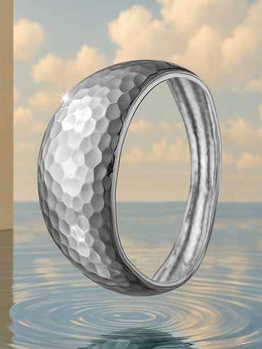 Rubans Silver-Plated Hammered Bangle â€“ Bold Statement Bracelet for Modern Elegance Bangles & Bracelet