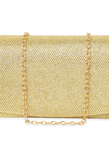 Rubans Timeless Glamour Handcrafted Beige Shimmery Clutch Bag Handbag, Wallet Accessories & Clutches