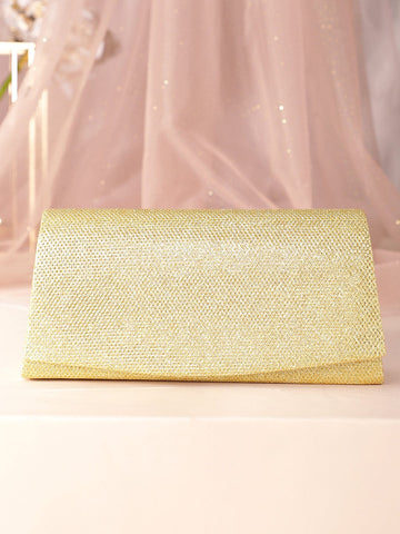 Rubans Timeless Glamour Handcrafted Beige Shimmery Clutch Bag Handbag, Wallet Accessories & Clutches
