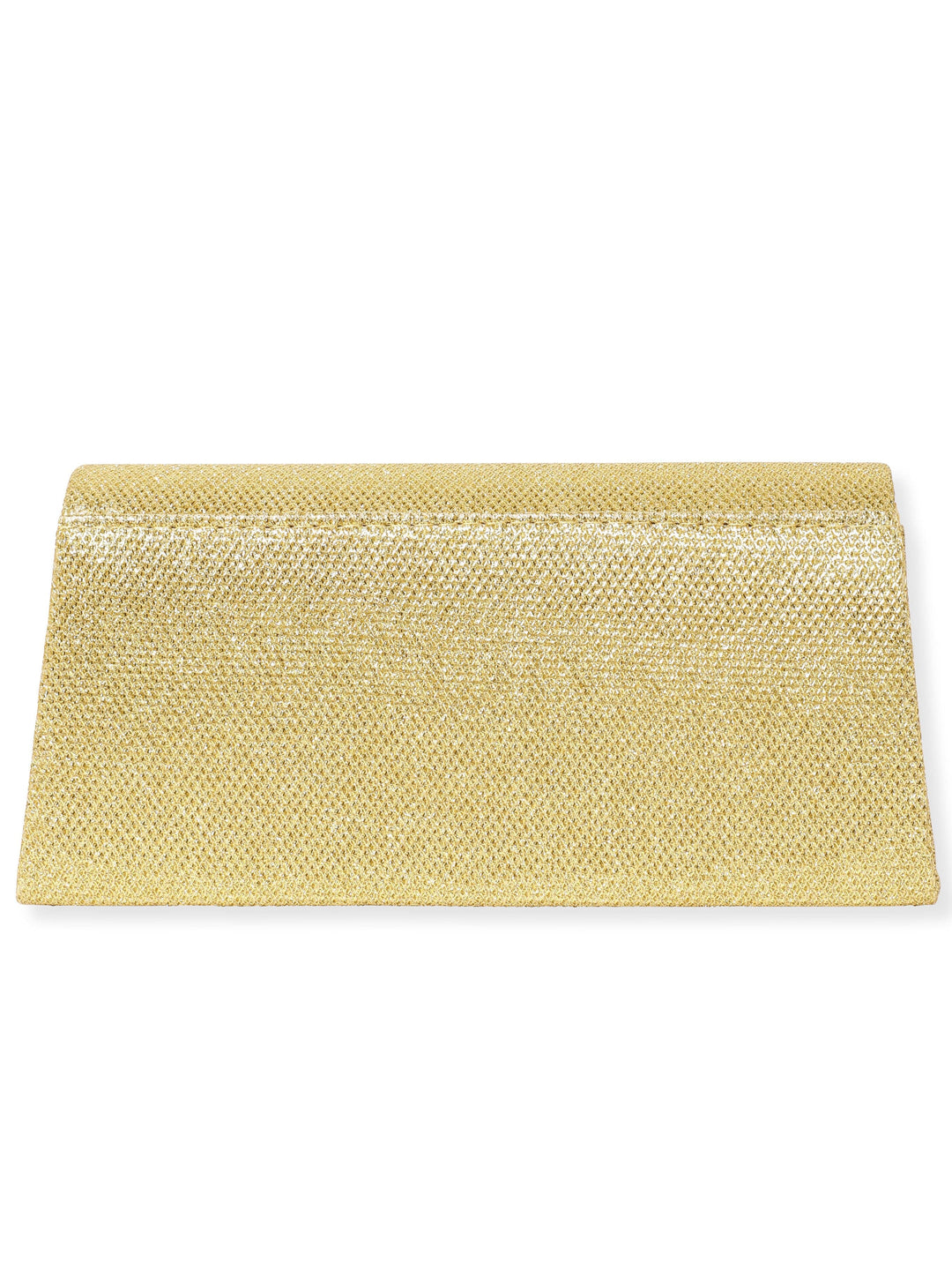 Rubans Timeless Glamour Handcrafted Beige Shimmery Clutch Bag Handbag, Wallet Accessories & Clutches