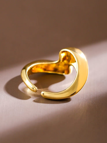 Rubans Voguish 18K Gold-Plated Abstract Statement Adjustable Ring Rings