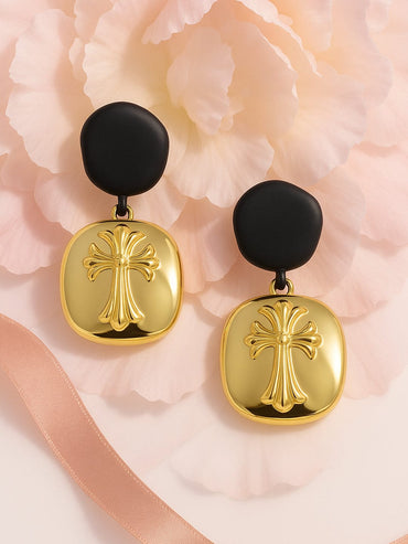 Rubans Voguish 18k Gold Plated  Floral Drop Earrings Drop Earrings
