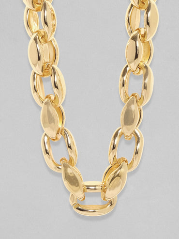 Rubans Voguish 18K Gold Plated Link Chain Choker Necklace Chain & Necklaces
