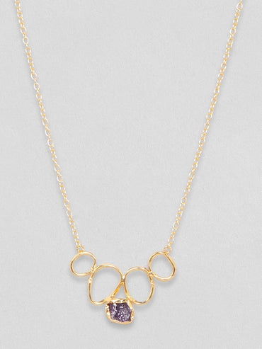 Rubans Voguish 18K Gold Plated On Copper Handcrafted With Raw Stone Setting Minimal Chain Chain & Necklaces