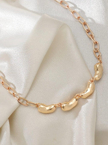 Rubans Voguish 18K Gold plated Paperclip charm necklace Necklace