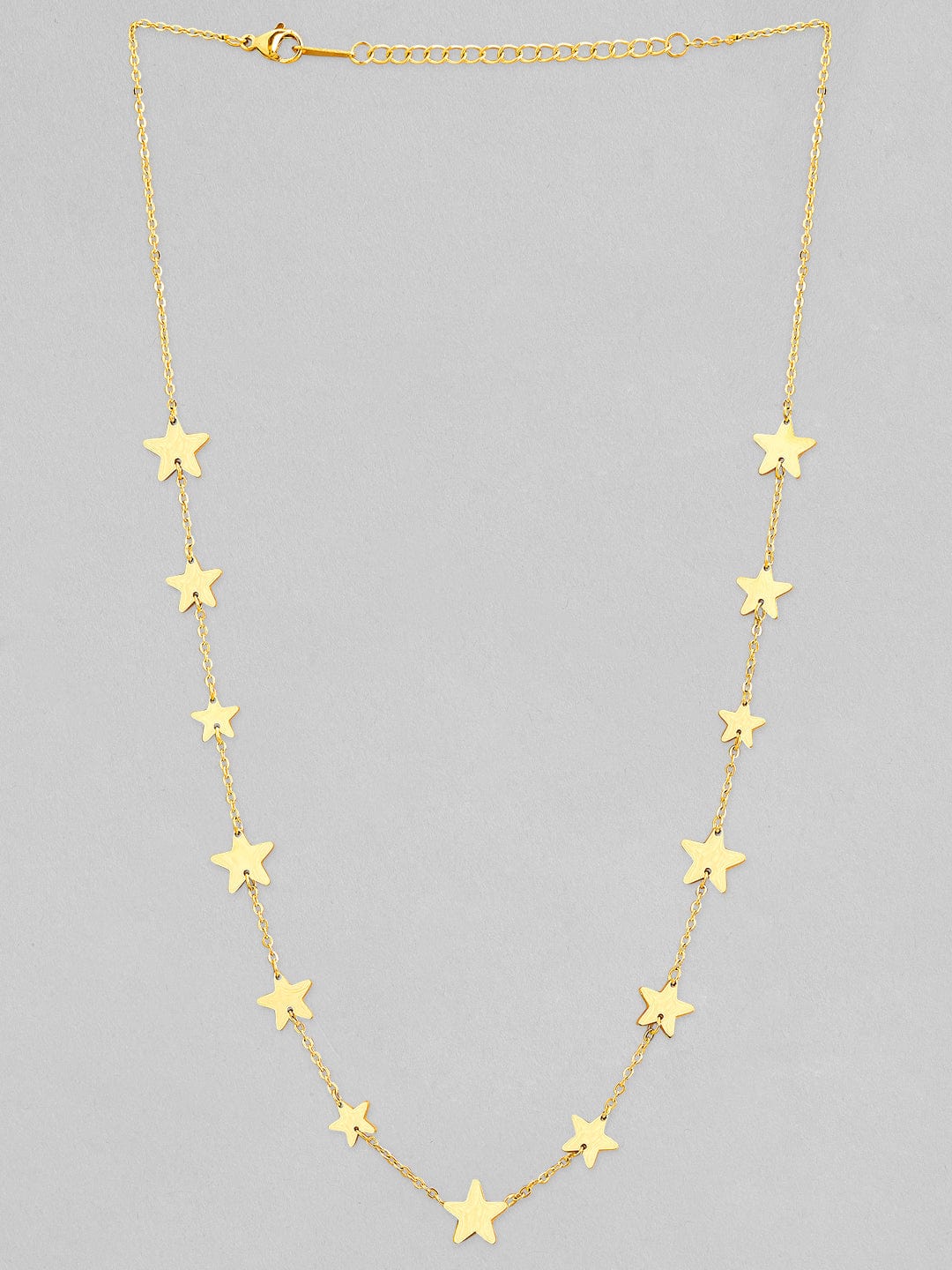 Rubans Voguish 18K Gold Plated Stainless Steel Waterproof Chain With Stars Details. Chain & Necklaces