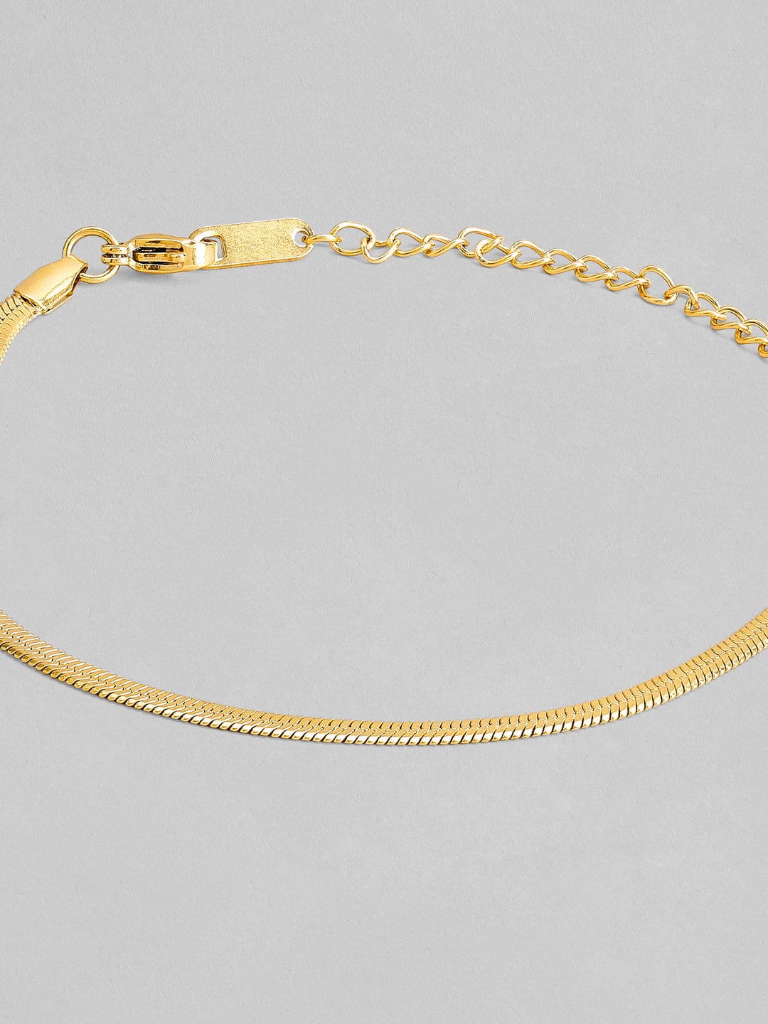 Rubans Voguish 18K Gold Plated Stainless Steel Waterproof Snake Chain Bracelet. Bangles & Bracelets