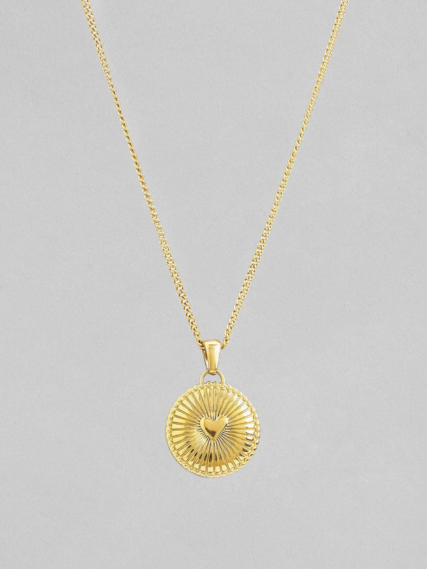 Rubans Voguish 24k Gold-Plated Handcrafted Minimal Chain Necklace Set