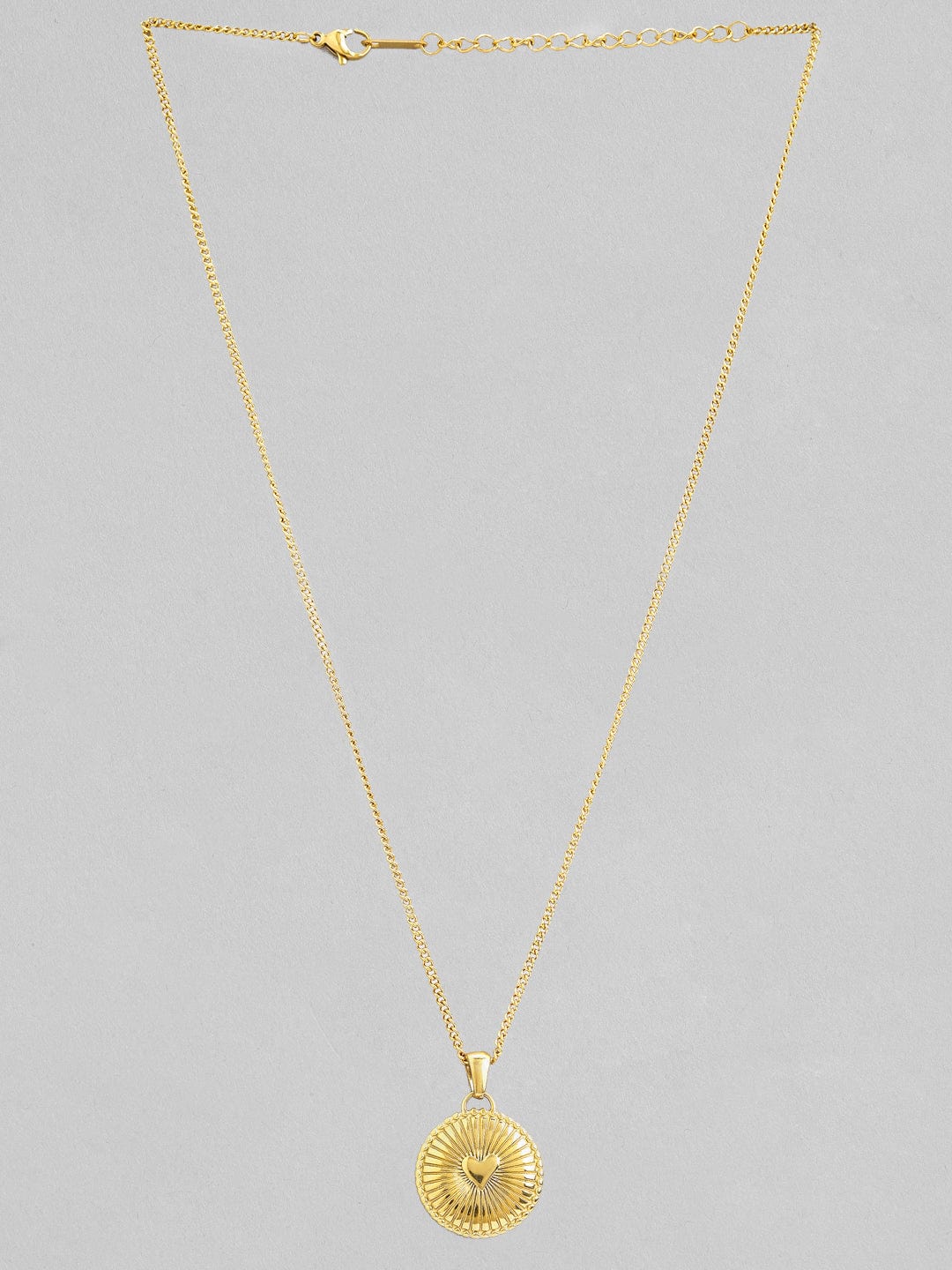 Rubans Voguish 24k Gold-Plated Handcrafted Minimal Chain Necklace Set