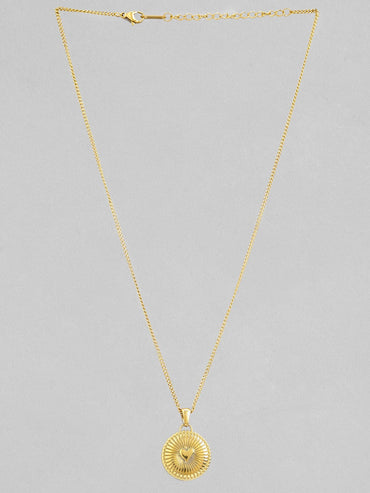 Rubans Voguish 24k Gold-Plated Handcrafted Minimal Chain Necklace Set