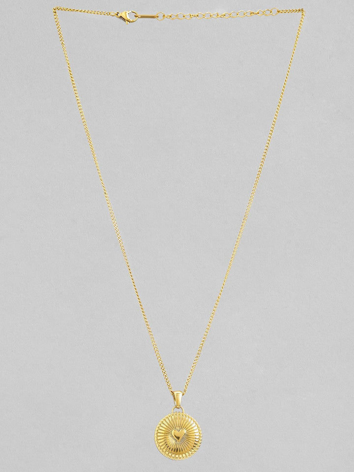 Rubans Voguish 24k Gold-Plated Handcrafted Minimal Chain Necklace Set