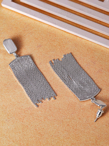 Rubans Voguish Chic Cascade Silver Plated Multiple Chain Earrings Earrings