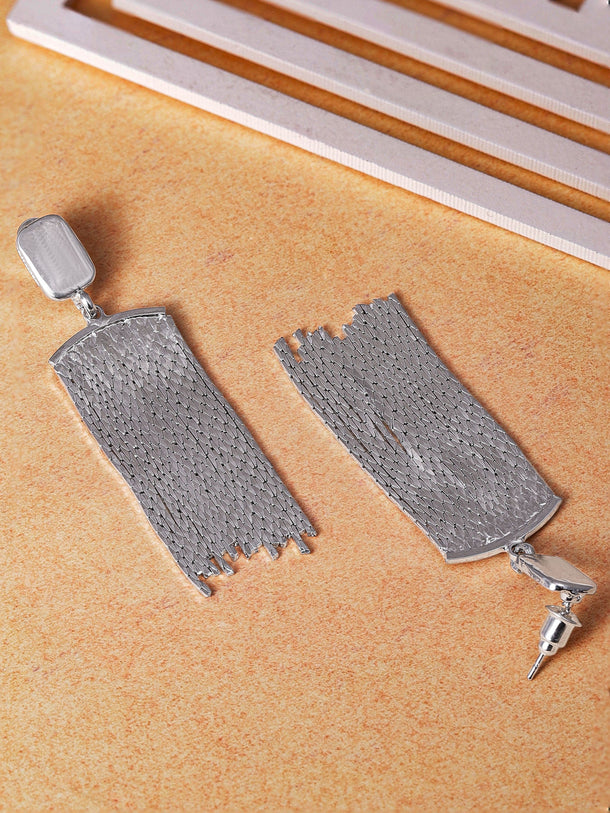 Rubans Voguish Chic Cascade Silver Plated Multiple Chain Earrings Earrings