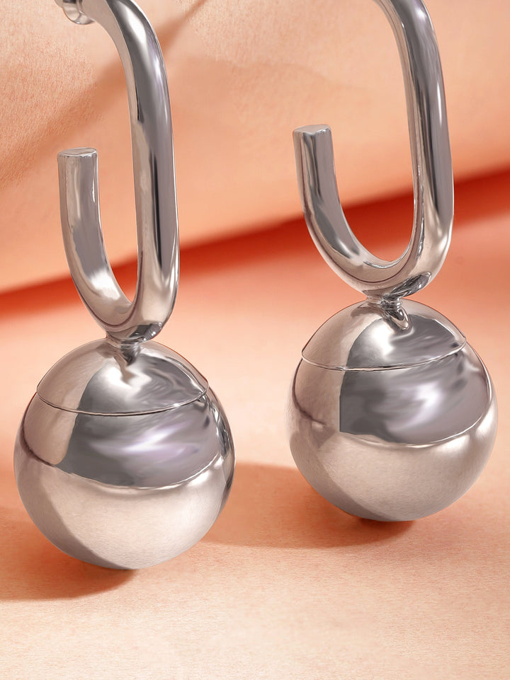 Rubans Voguish Chic Silver Plated Drop Earrings Earrings