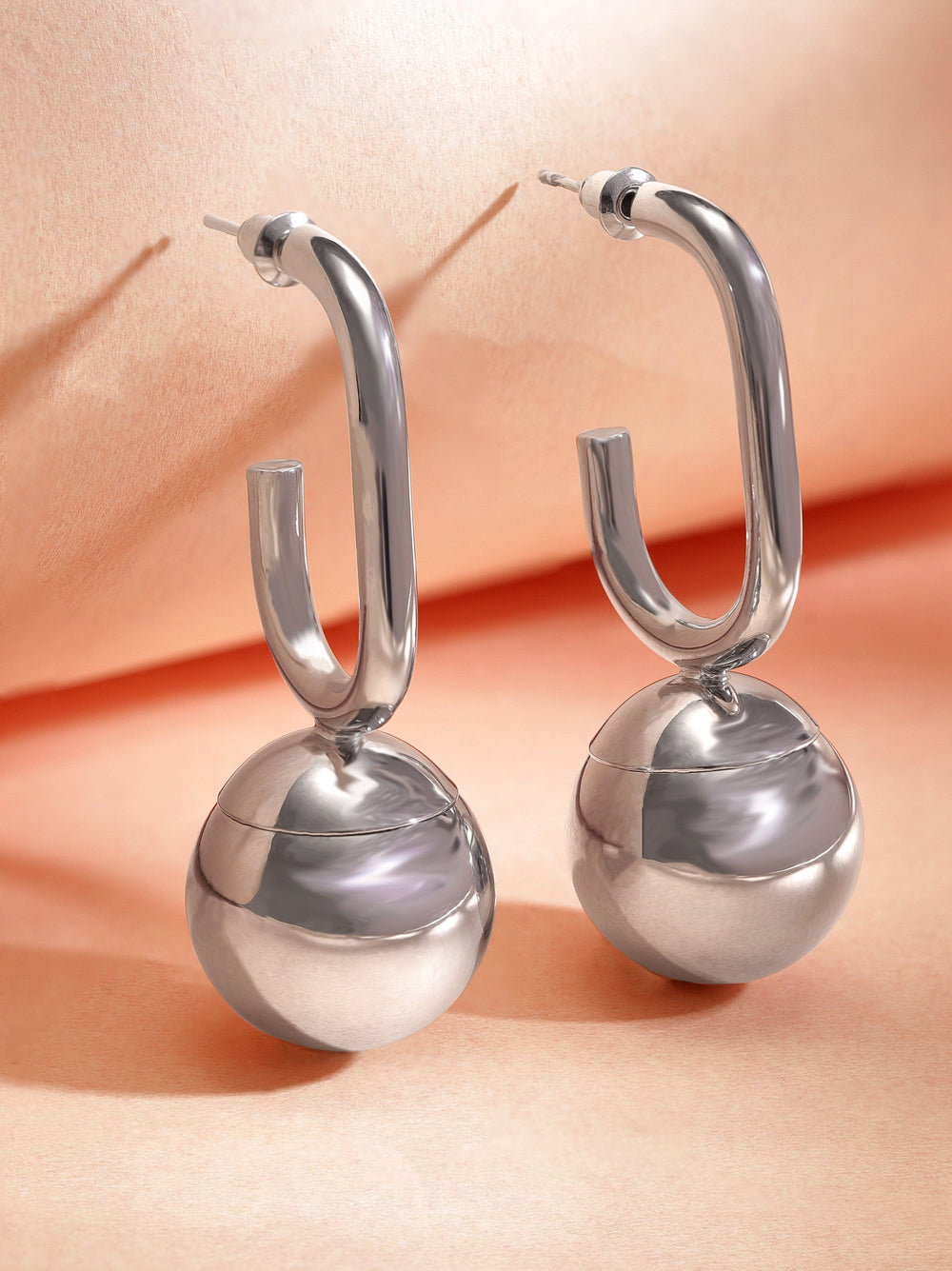 Rubans Voguish Chic Silver Plated Drop Earrings Earrings