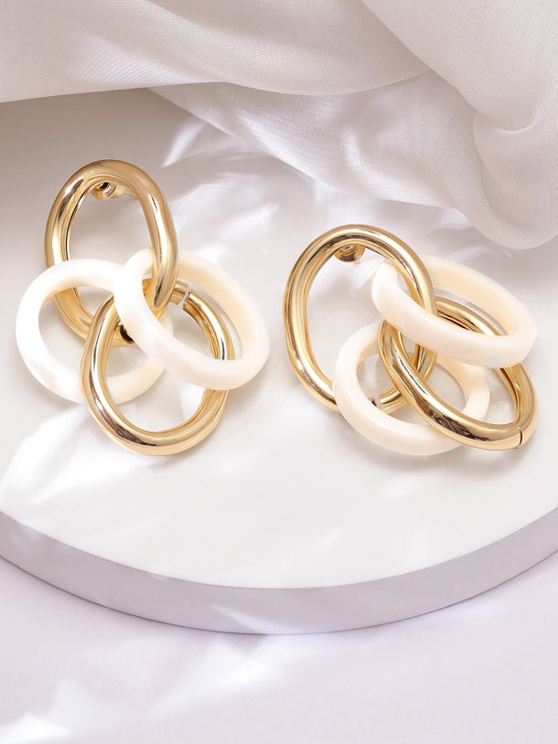 Rubans Voguish Classic Gold Plated Stud Earrings Earrings