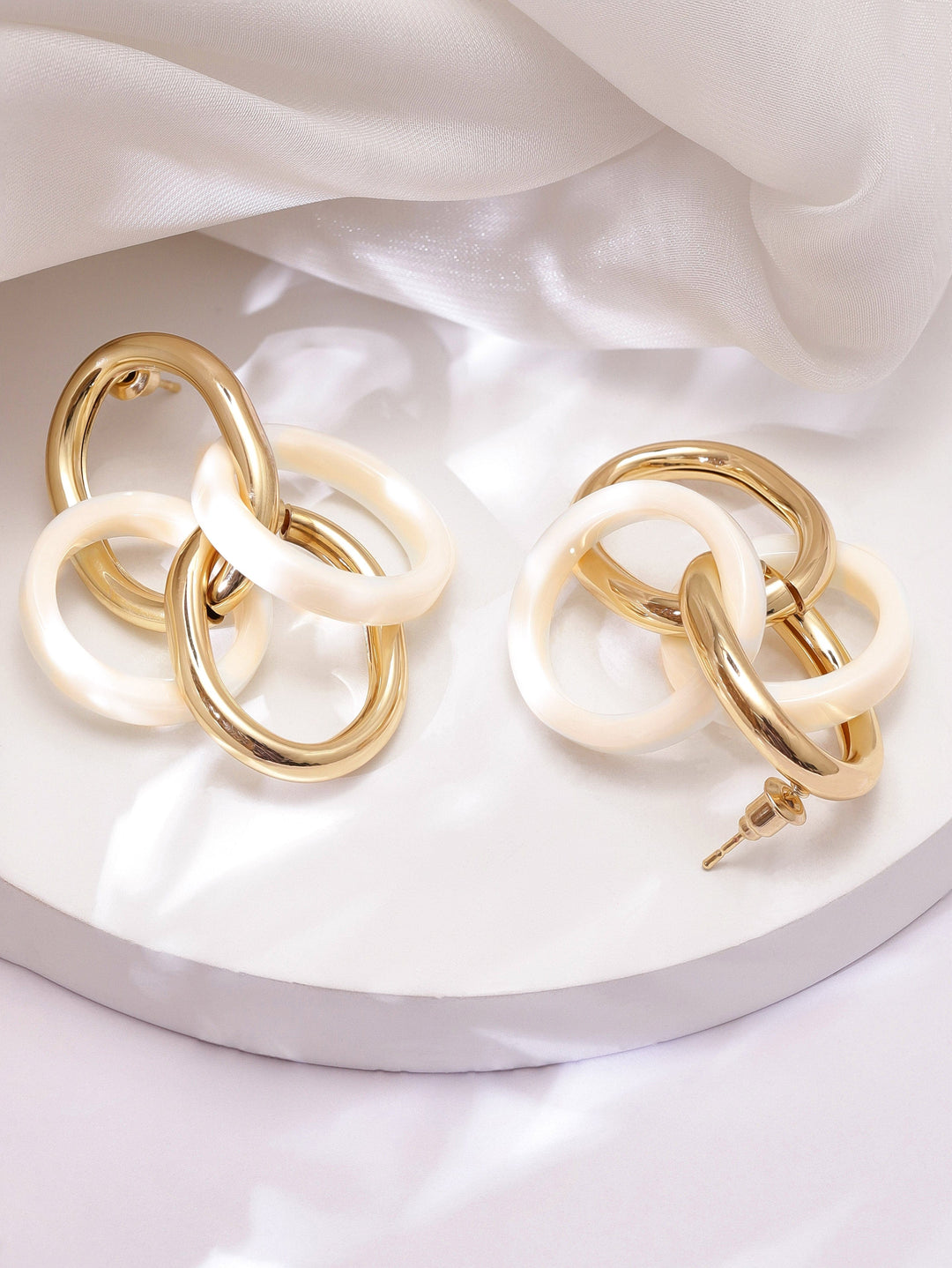 Rubans Voguish Classic Gold Plated Stud Earrings Earrings