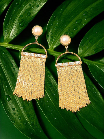 Rubans Voguish Elegant Cascade Gold Plated Multiple Chain Earrings Earrings