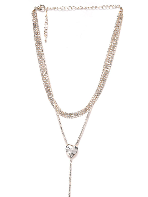 Rubans Voguish Frontier Fusion Multi-Layer Necklace Necklace