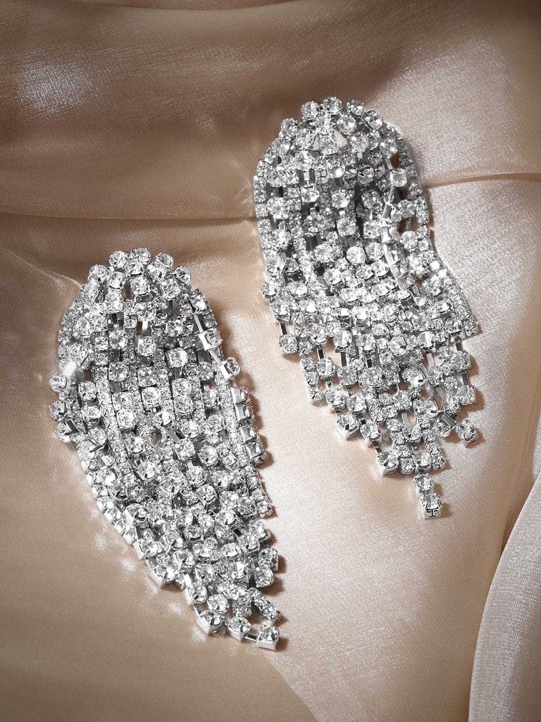 Rubans Voguish Gilded Desert Dazzle Zircon Stone Silver Tone Western D