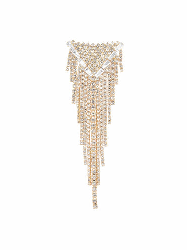 Rubans Voguish Gilded Elegance Zircon Drop Earrings Earrings